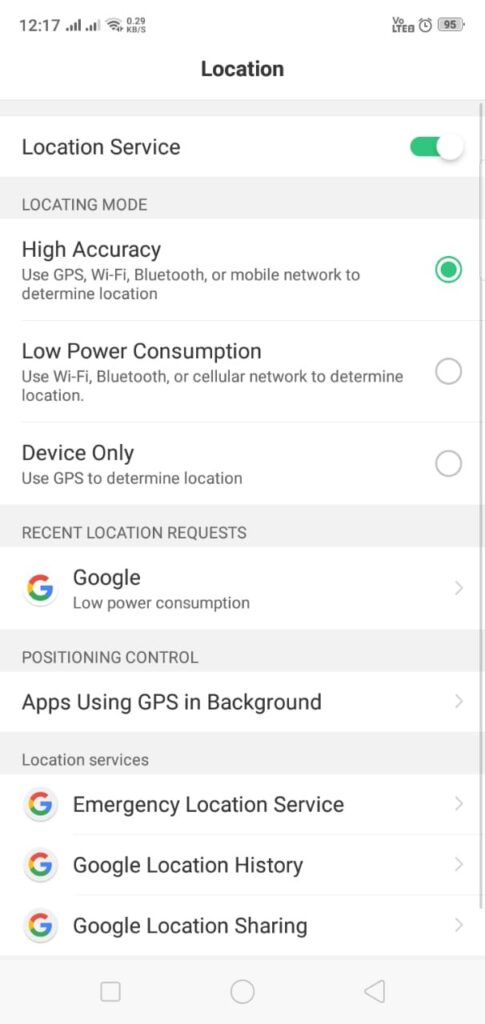 location searching option in Google Lense