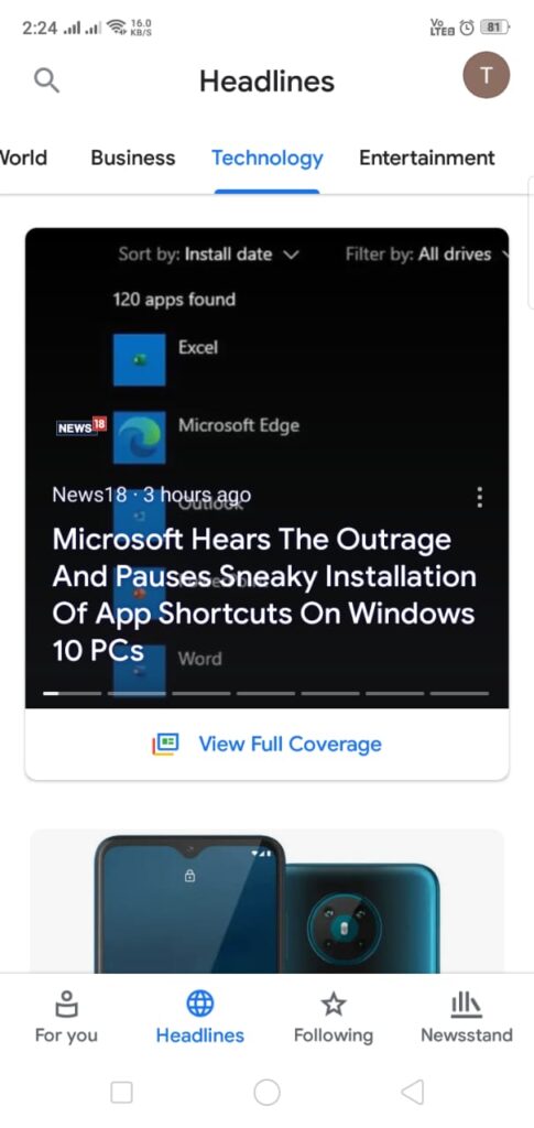 google news app for android