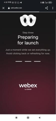 cisco webex preparing meeting