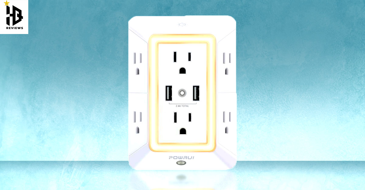 POWRUI multi wall outlet adapter surge protector
