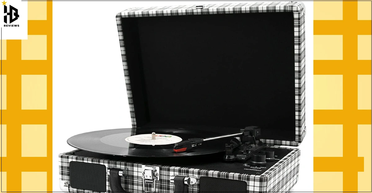 Vinyl music on portable USB record player